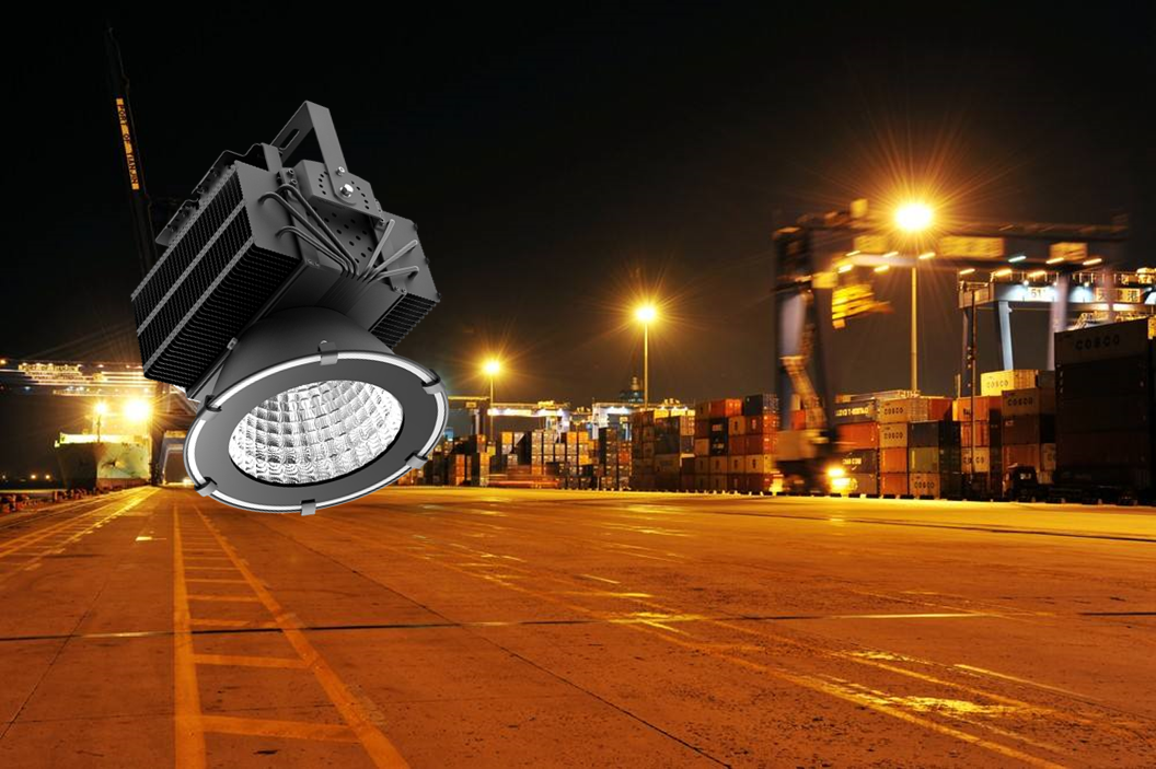 H500 of LED Lights at a seaside terminal port