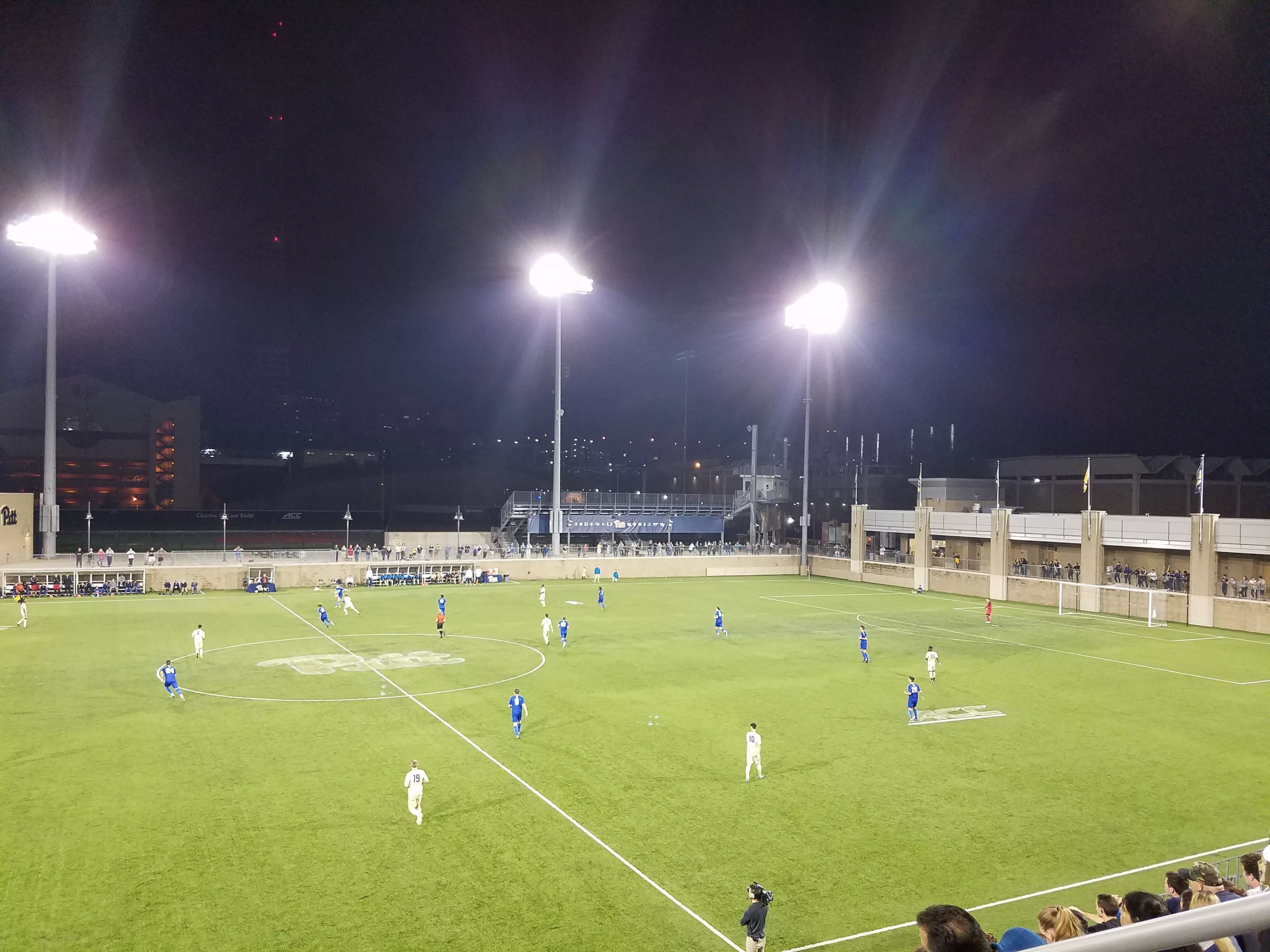 Application of different lighting types in football field