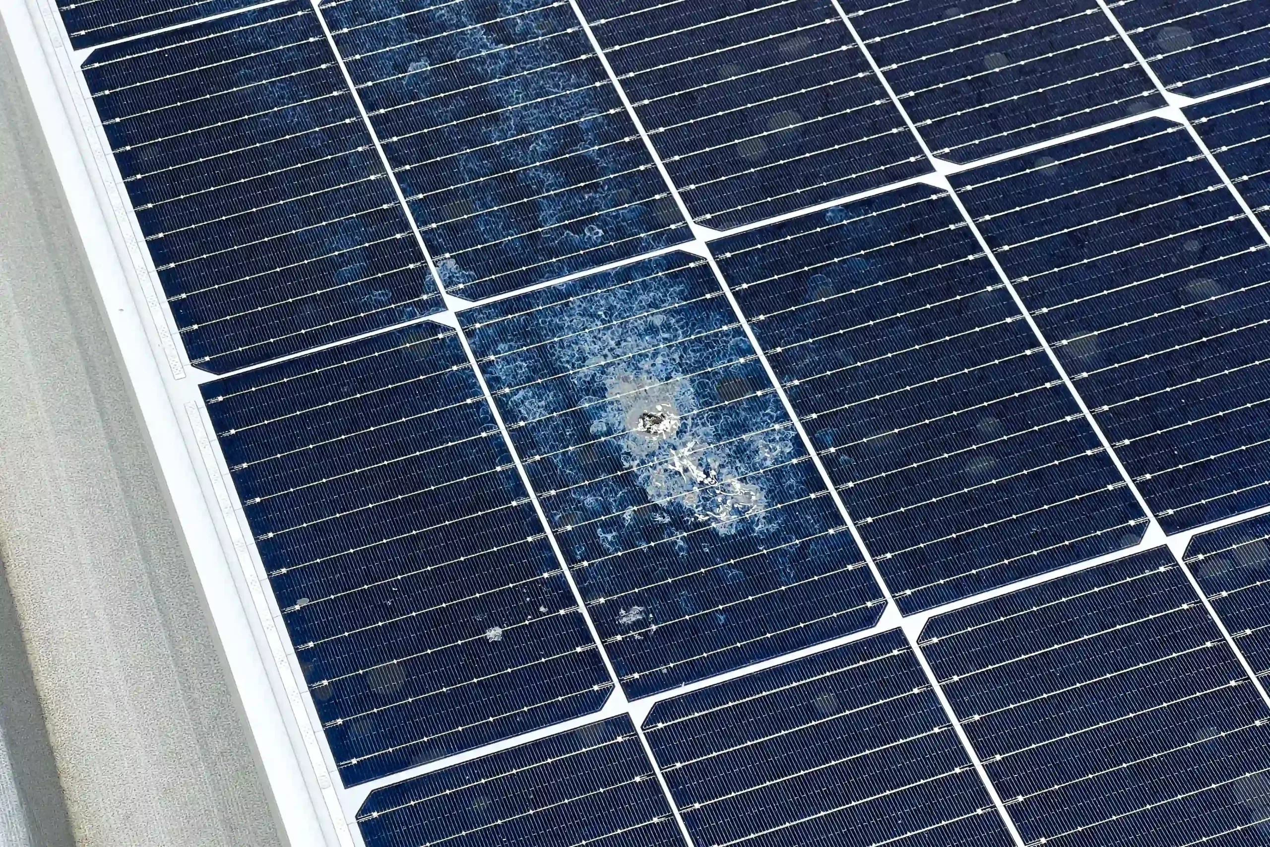 Shows The Accumulation Of Dust And Grime On Solar Lights, Which Can Significantly Reduce The Solar Panel's Ability To Absorb Sunlight.