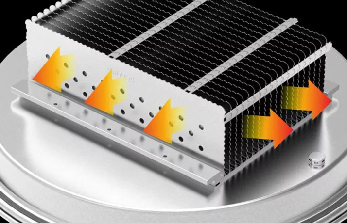 CPS lighting patent fin cooling technology